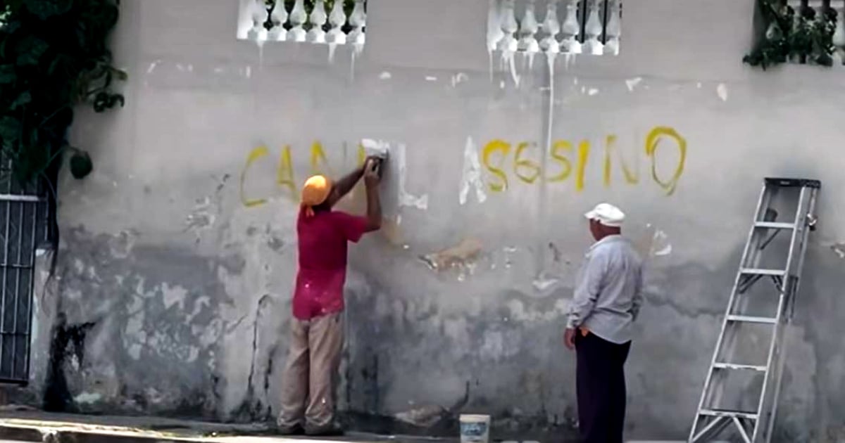Graffiti Reading "Canel Murderer" Surfaces on Busy Havana Avenue