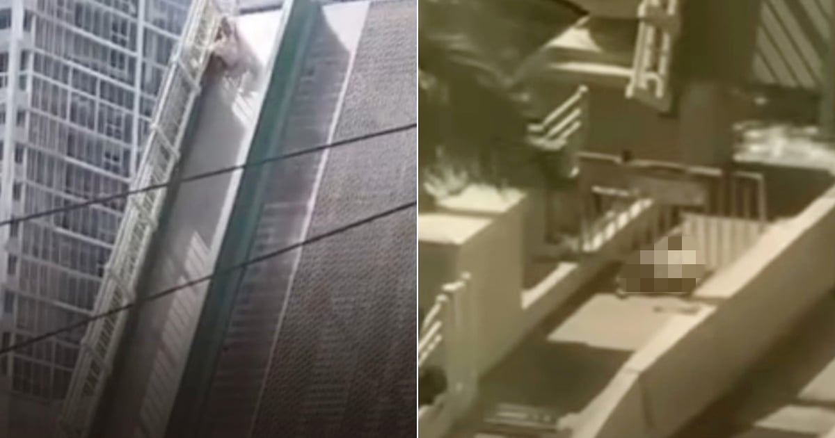 Impactante video muestra momento en que una mujer queda colgada y cae de puente levadizo en Miami