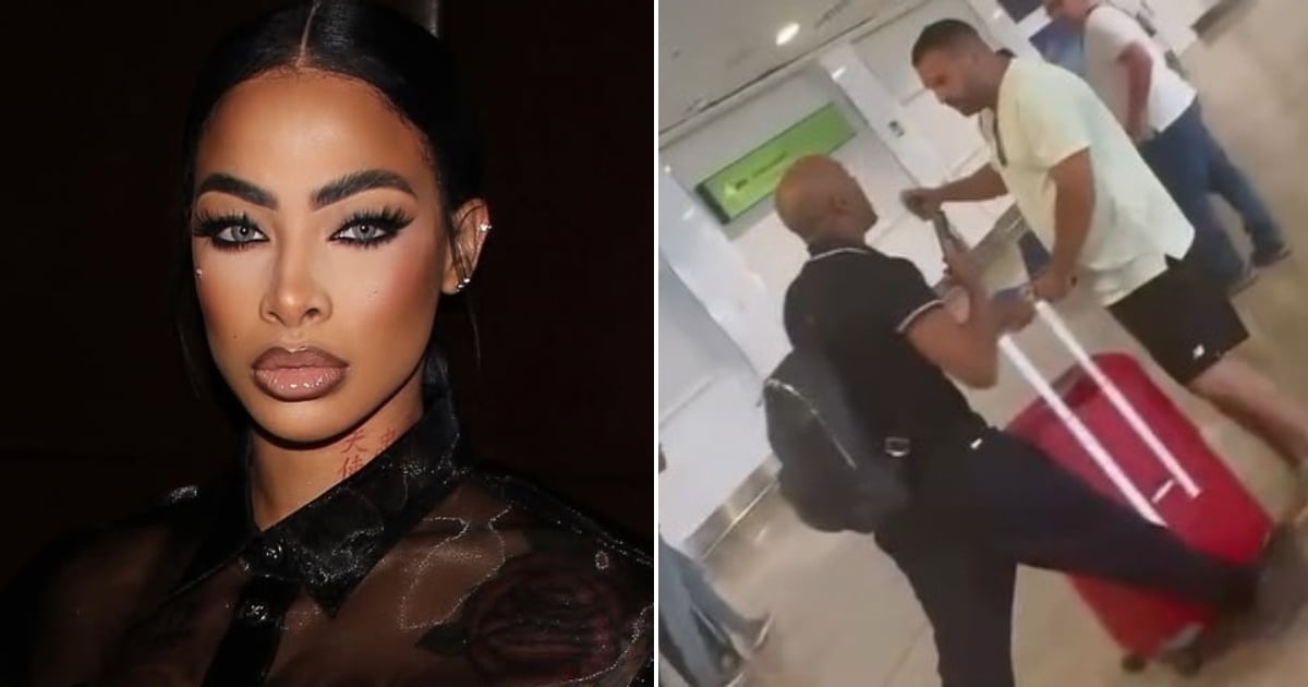 Yailin's Security Team Threatens Paparazzi at Madrid Airport