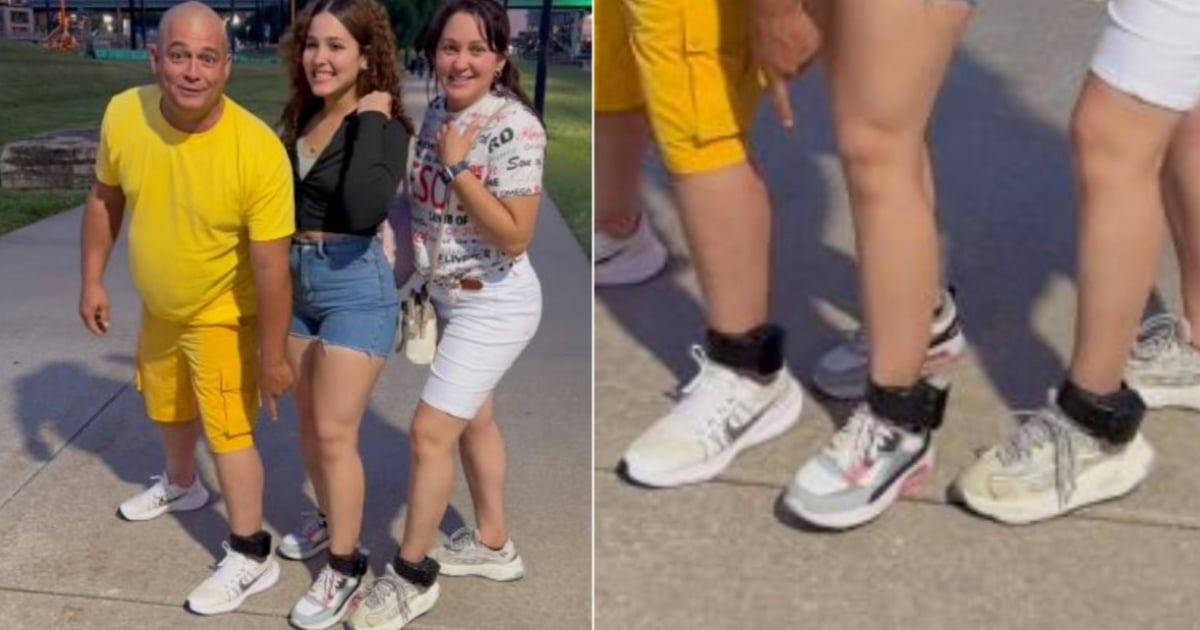 ICE coloca grilletes a cubanos y ellos reaccionan con humor 