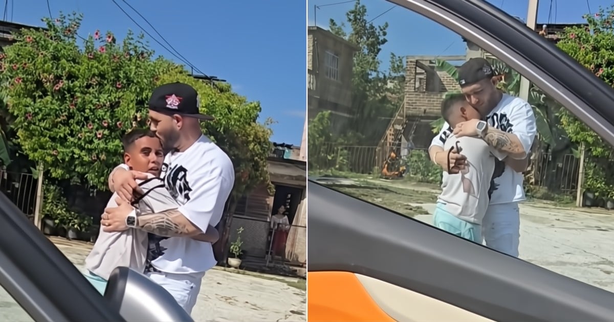 Father and Son Reunite on a Cuban Street After Three Years Apart