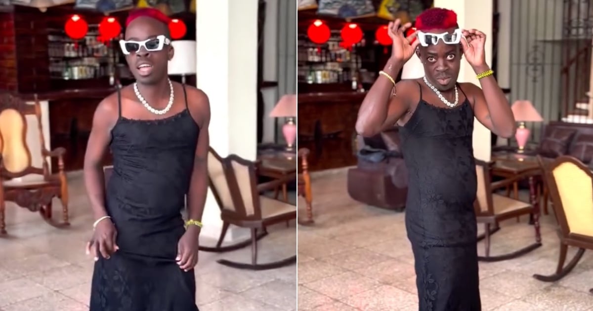 Marlon "el guapo natural" se atreve modelando con un ceñido vestido: "Pero tato qué es esto"