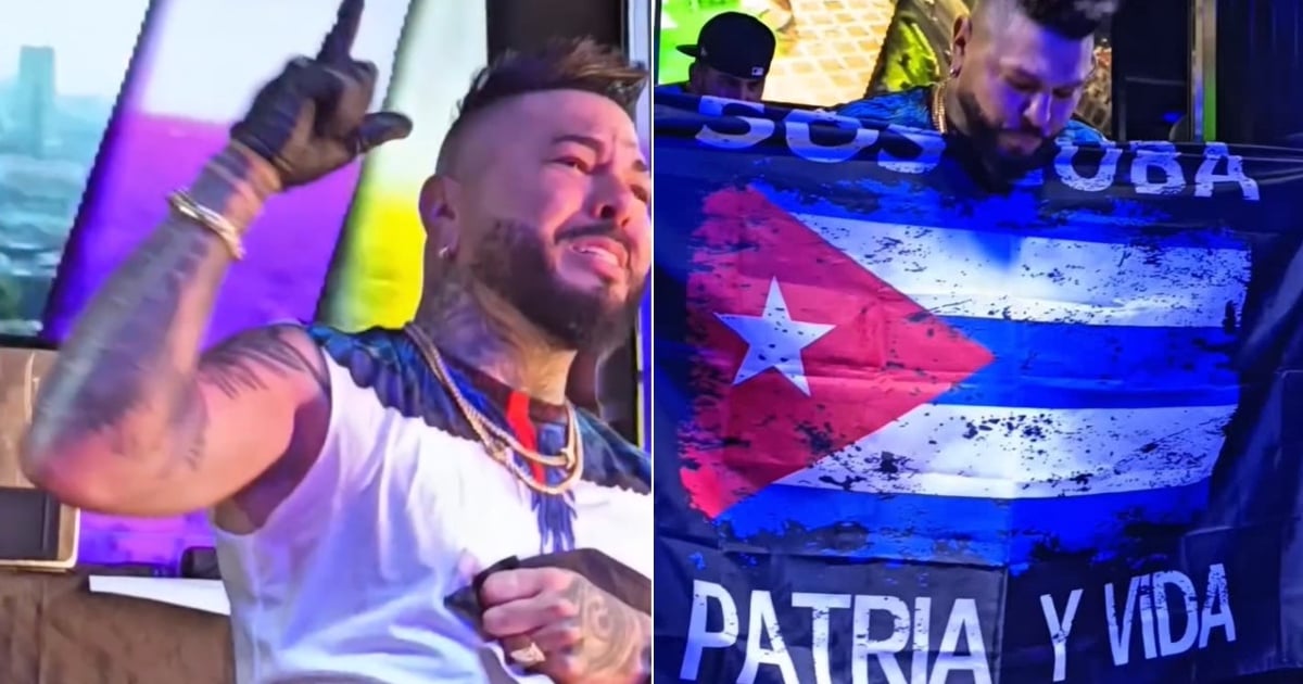 Cuban Reggaeton Star El Chacal Moved to Tears Advocating for Cuba's Freedom at Spanish Concert