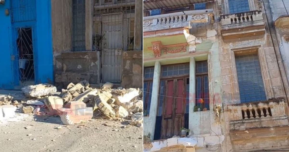 Building Balconies Collapse in Central Havana