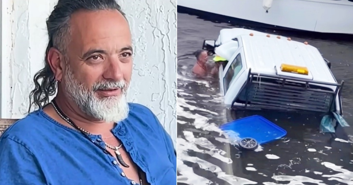 Cuban man rescues two women in an accident that ended with a truck in the Miami River