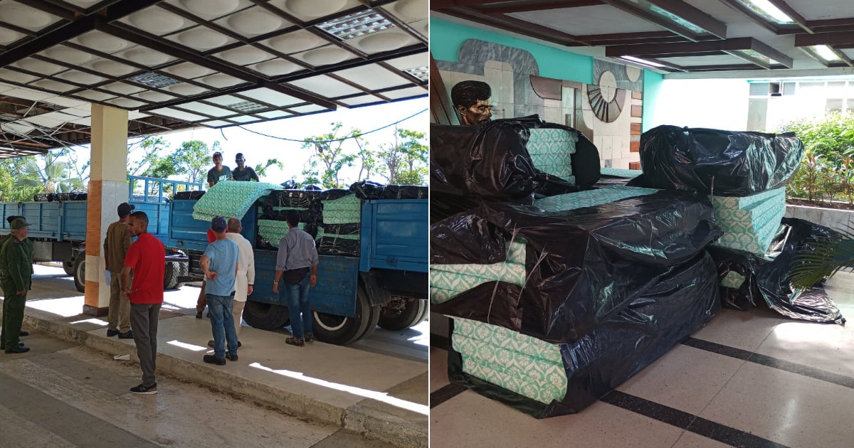 Santiago de Cuba Hospital receives donation of mattresses "on the occasion of Fidel Castro's centenary."