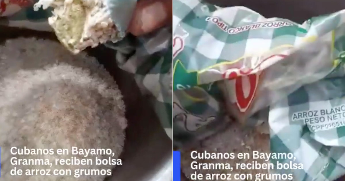 "Look at the mold it has": Cuban denounces the poor state of rice in the basic basket