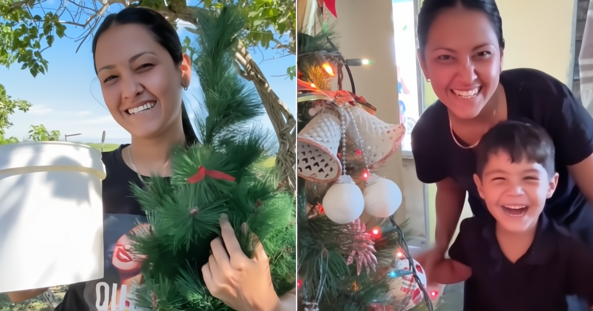 "Even in times of crisis, there's Christmas": The inspiring video of a Cuban woman improvising her Christmas tree in Cuba