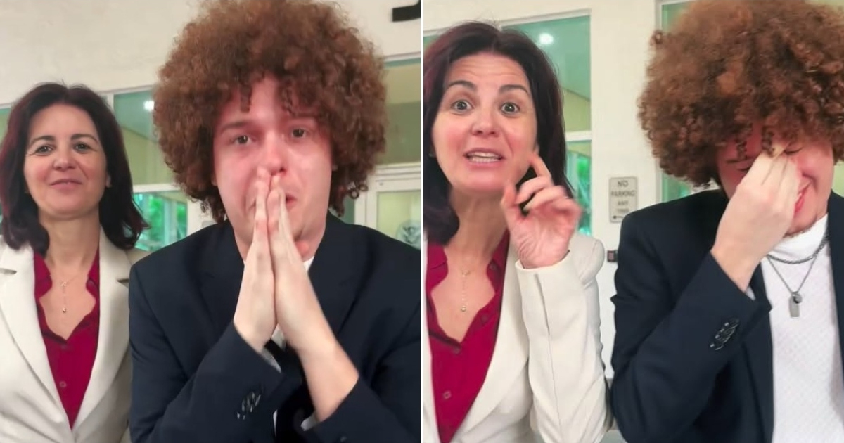 "It's no longer I-220A! Cuban musician El Rojo breaks down in tears upon winning his political asylum in the United States: 'Yes, we can!'"