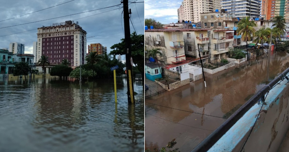 Inundaciones en El Vedado © Facebook / Consejo de la Administración Plaza de la Revolución