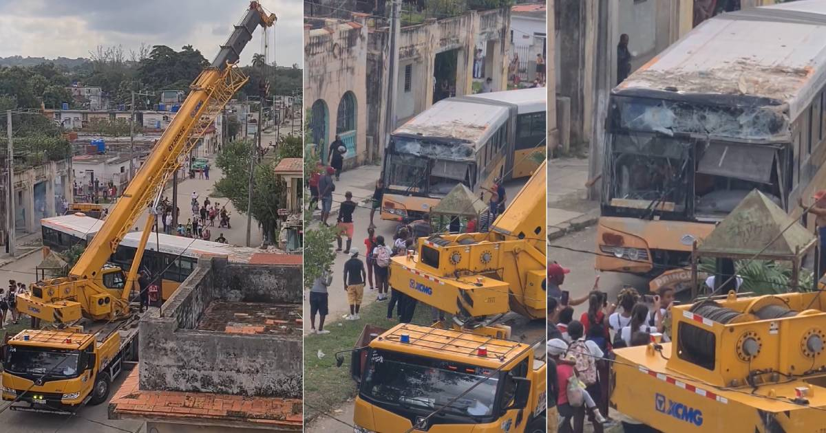 Bus Accident in Havana: The Daring Removal of an Articulated Bus from a Family Home