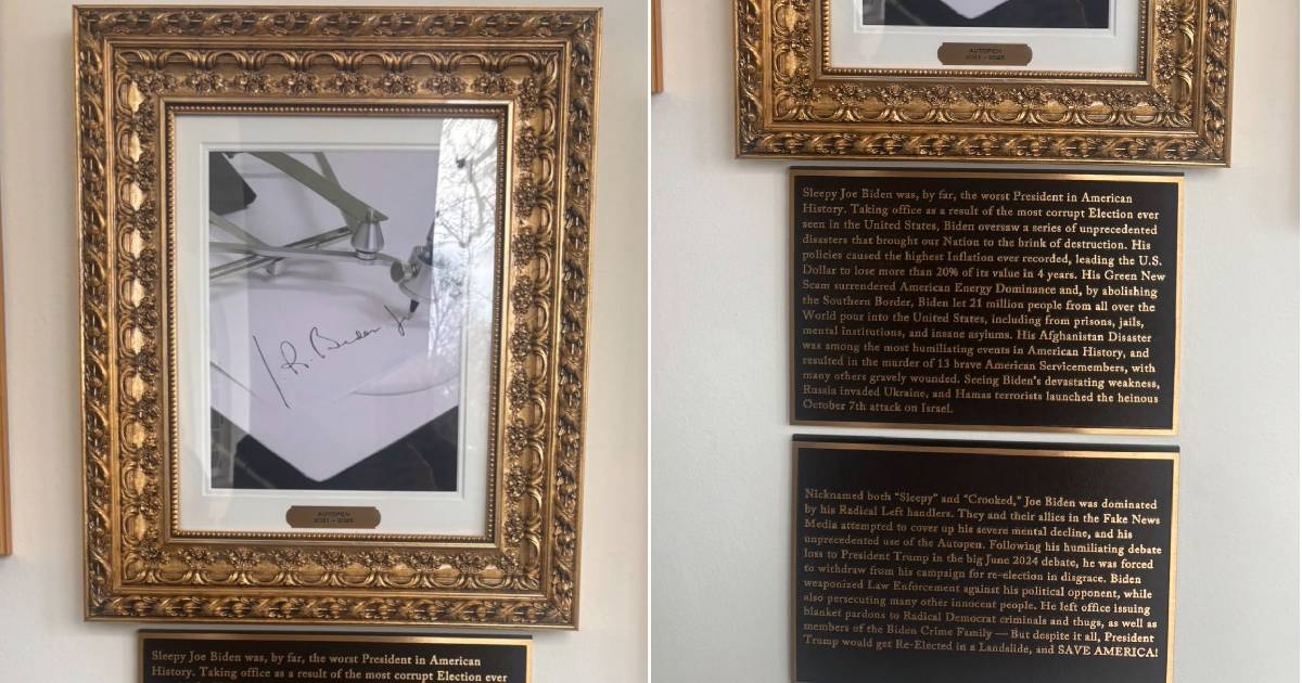 Trump Mocks Biden with Controversial Plaque on White House "Walk of Fame"