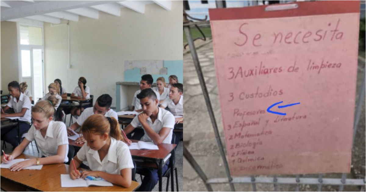 Teacher Shortage Forces Camagüey High School to Publicly Advertise Teaching Positions