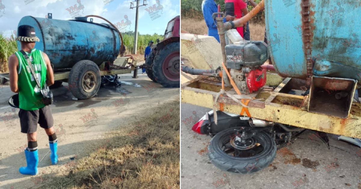 Motorcyclist Seriously Injured in Collision with Tractor in Santiago de Cuba