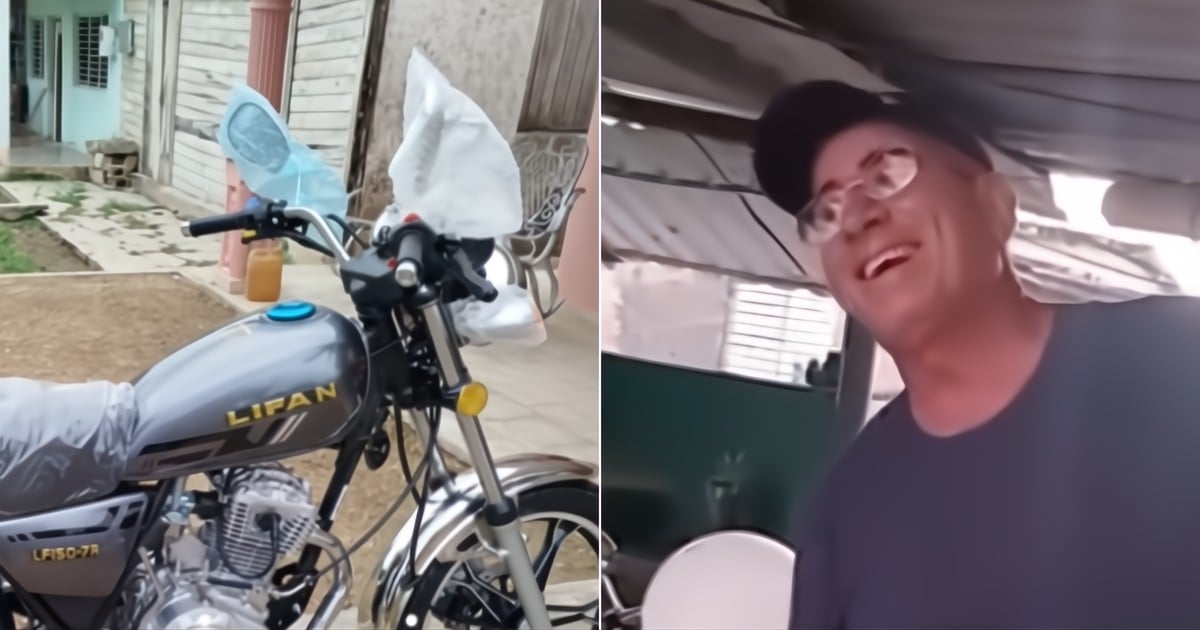 “It's silent!”: A Cuban father's reaction upon receiving a new motorcycle from his daughter in Cuba