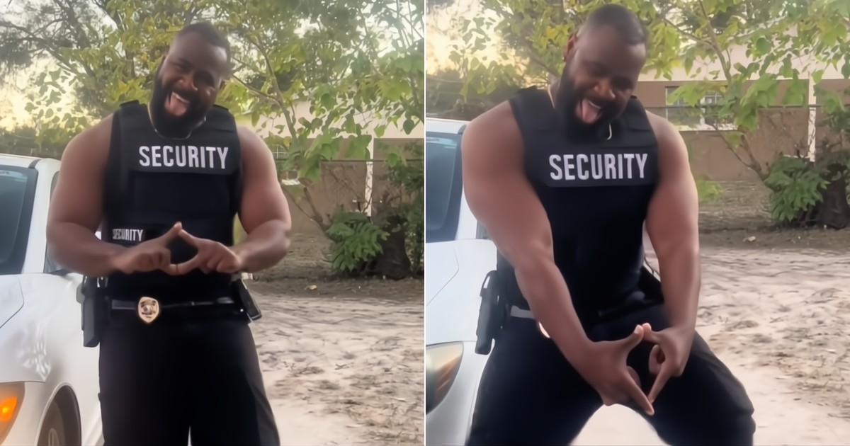 Security Guard Can't Resist Busting Moves to Bebeshito's "Biónica"