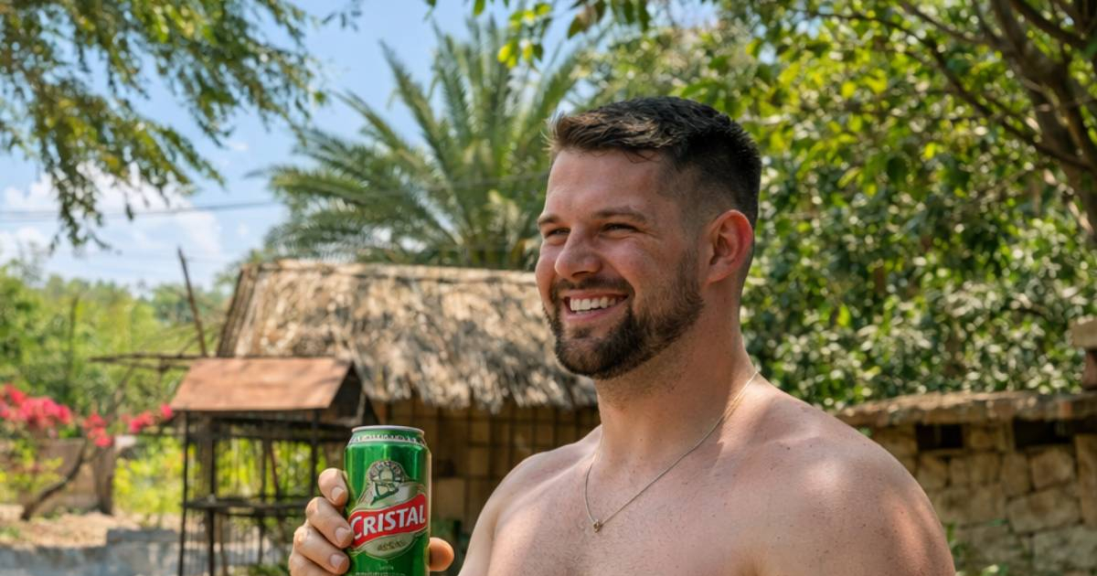 Boyfriend's Unique Way of Drinking Cristal Beer in Cuba Goes Viral