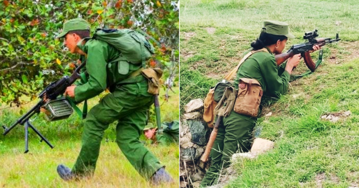Cuban regime launches "National Defense Day" exercises with prop rifles and slogans from another century