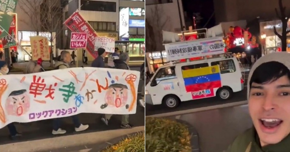 "We are happy!": The viral reaction of a Venezuelan upon seeing a march in Japan in favor of Maduro