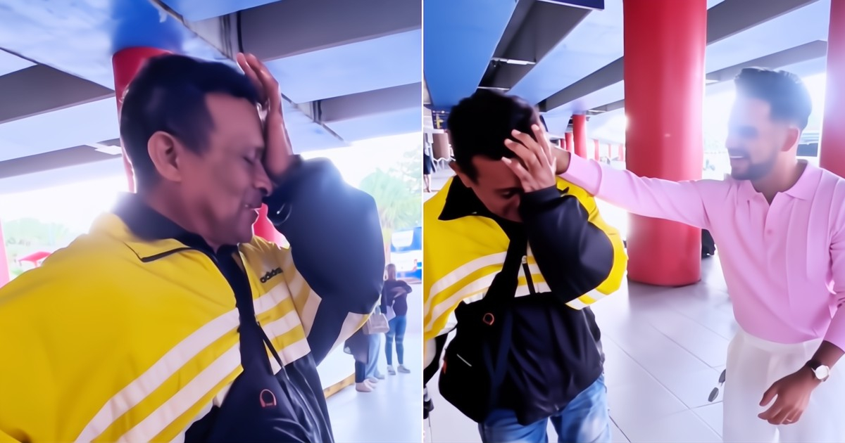 A Cuban father goes to the airport to pick up a package, not imagining the surprise that would make him break down in tears