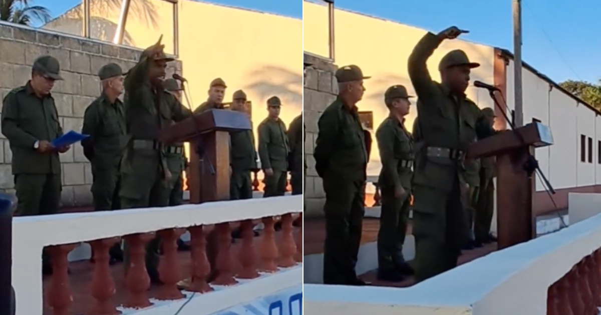 Exuberant speech by young Cuban military officer sparks mockery and reactions on social media: "What did he say?"