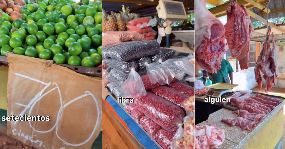 A Cuban shows how food prices are in Cuba at the beginning of 2026