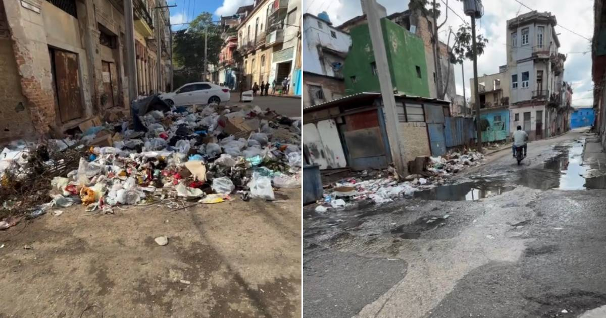 Is the street for the revolutionaries? Trash and sewage have taken over those of Jesús María, Old Havana