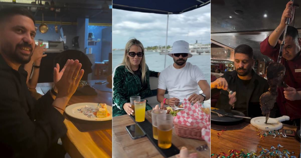 Alejandro Cuervo celebrates his 40th birthday with a surprise trip to Mexico, a yacht, and luxury alongside his wife