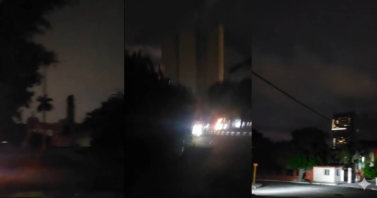 Darkness in Vedado: G Street Shrouded in Blackout While Tower K Glows Brightly
