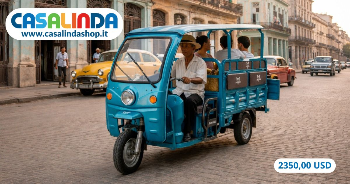Casalinda launches electric tricycles on the market to transport goods and passengers in Cuba