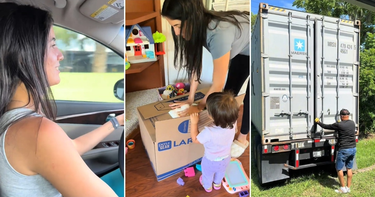 A Cuban woman reveals what she paid for her container with her belongings when she voluntarily left the U.S