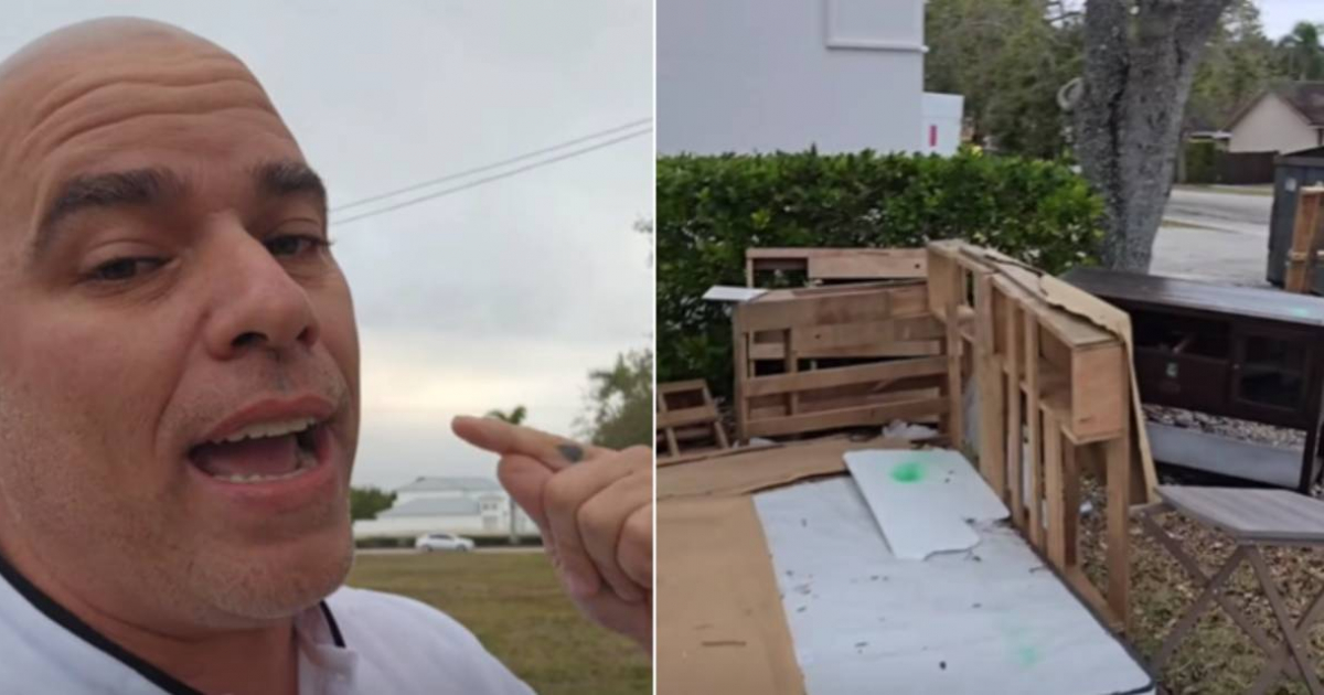 Cubano in Homestead Fined Over Homeless Trash: "They Found My Name on a Box"