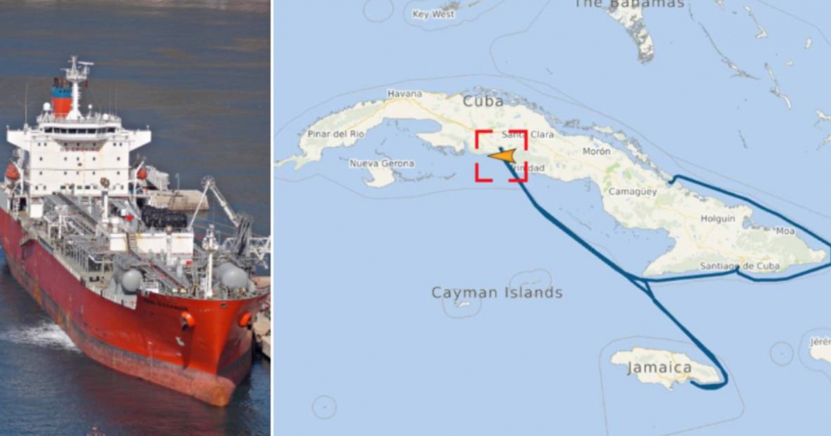 Oil on the way: LPG ship Emilia sails toward the south of Cuba