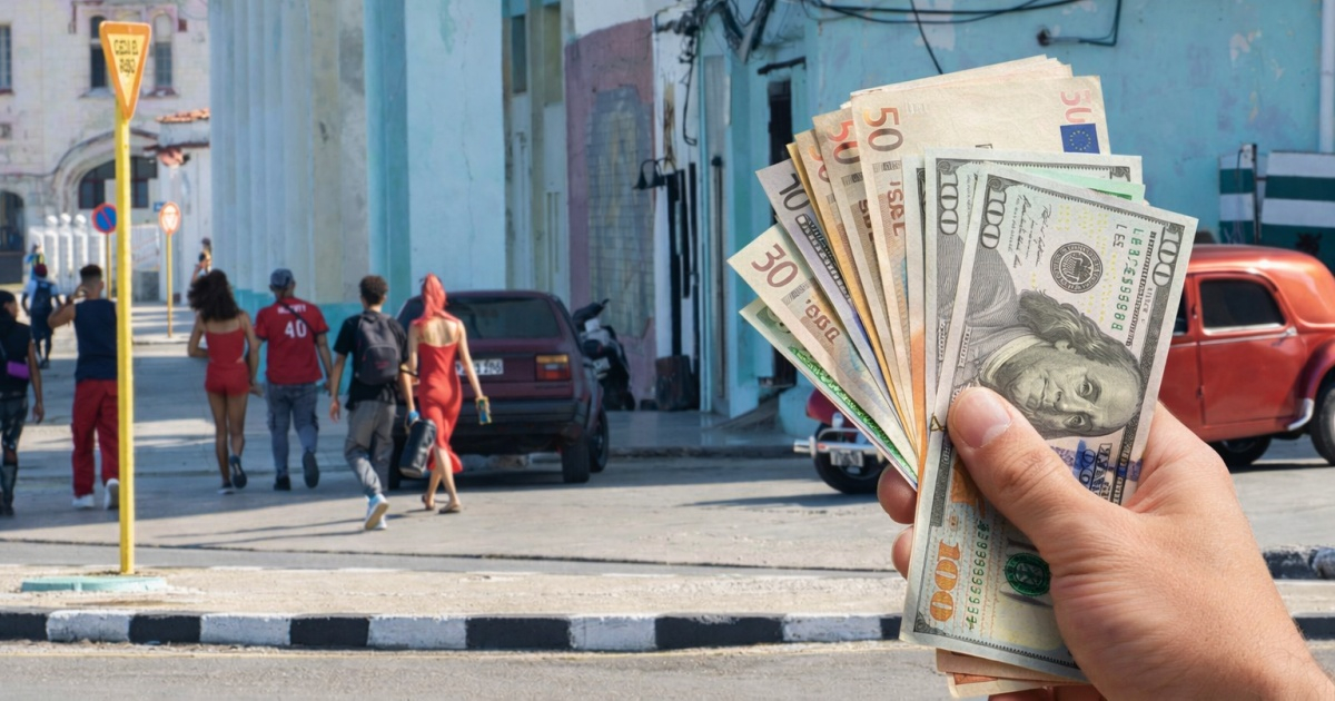 The price of two currencies in the informal market in Cuba drops