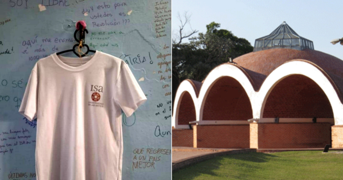 Students from the Higher Institute of Art raise their voices in response to the suspension of in-person classes