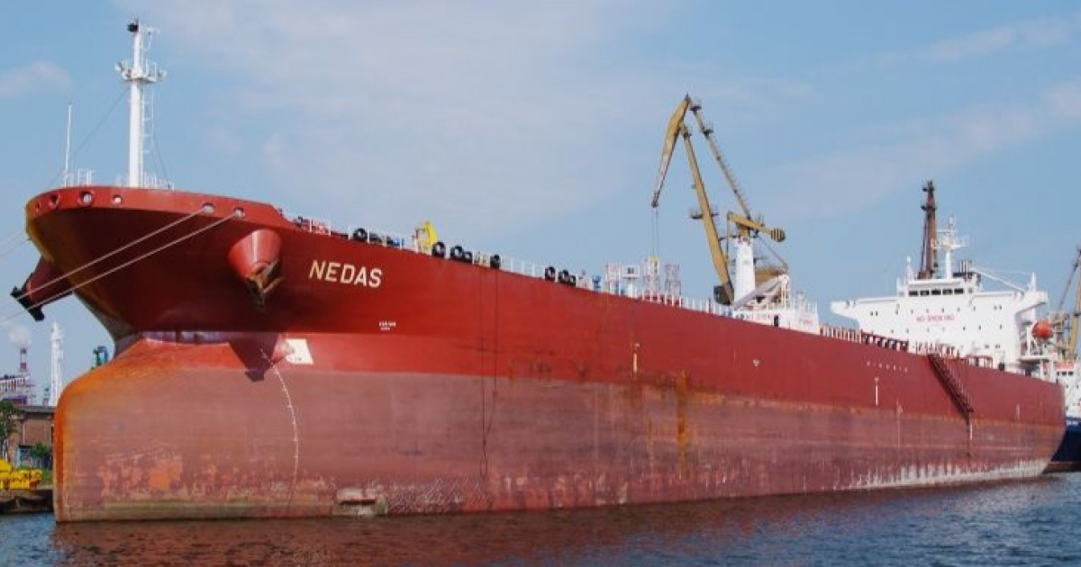 A tanker sailing towards Cienfuegos would be transporting the fuel that arrived in Matanzas