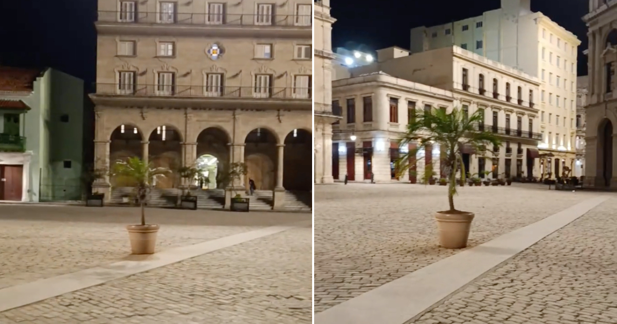 "It looks like a ghost town": nighttime images of Plaza Vieja in Havana spark reactions on social media