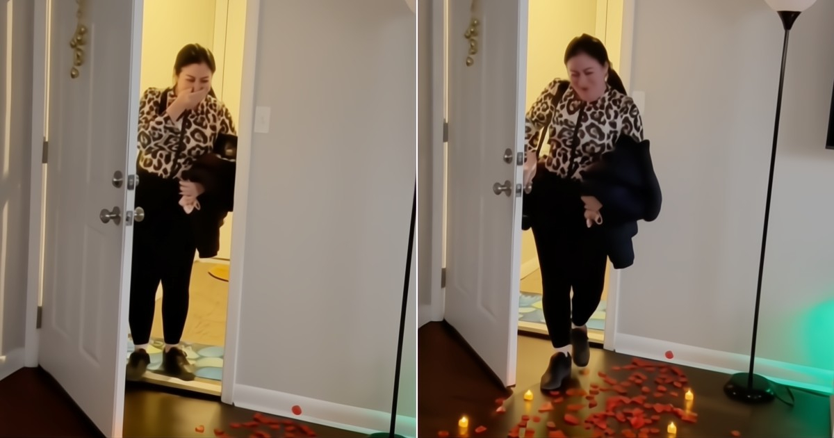 She opened the door to her house and what she found left her speechless: the romantic gesture of a Cuban to his wife