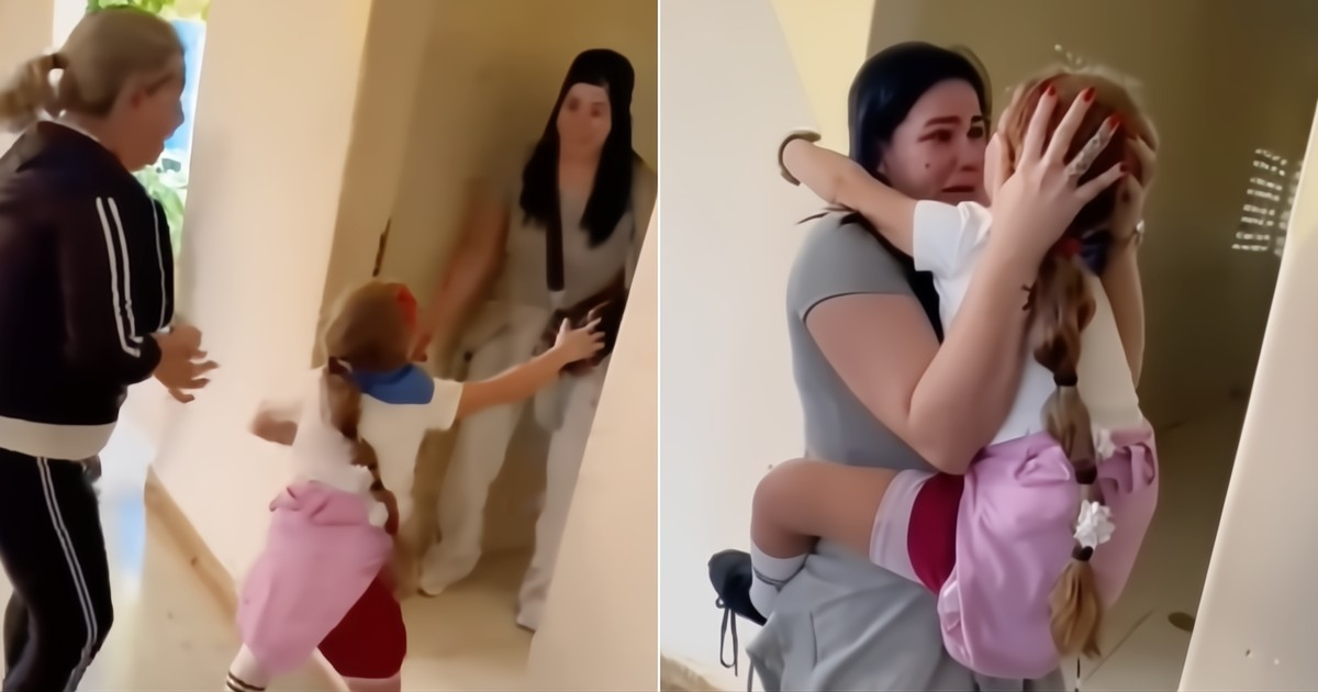 "This is what we call crying with emotion": Cuban reunites with her daughter in the middle of elementary school in Cuba and moves everyone