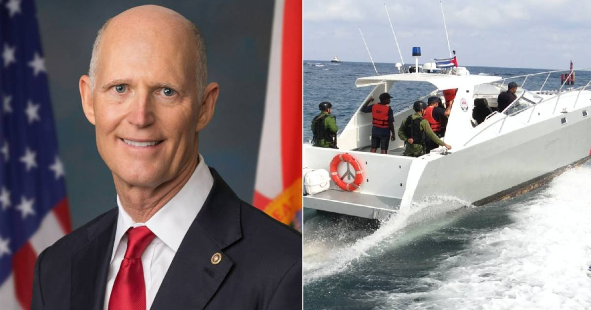 Rick Scott/Lancha guardacostas (Imagen de referencia) © Collage de Wikipedia/Minint Cuba