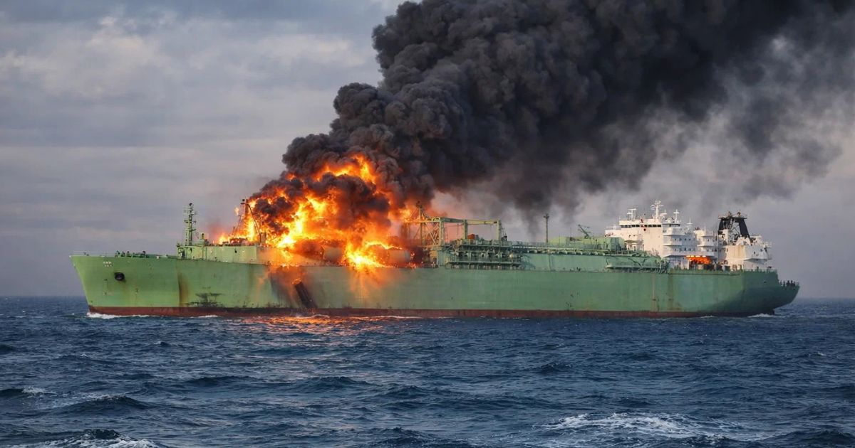 Russian LNG Vessel Engulfed in Flames in Mediterranean Incident
