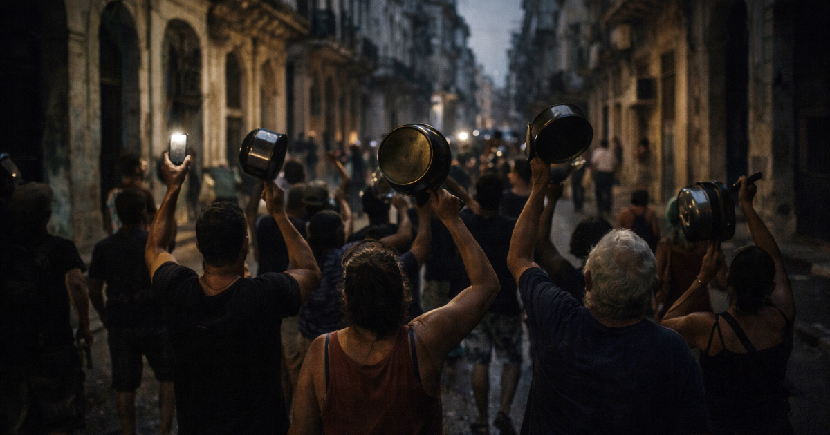 Cubans Rise in Protest: Second Night of Clanging Pots Against Power Outages