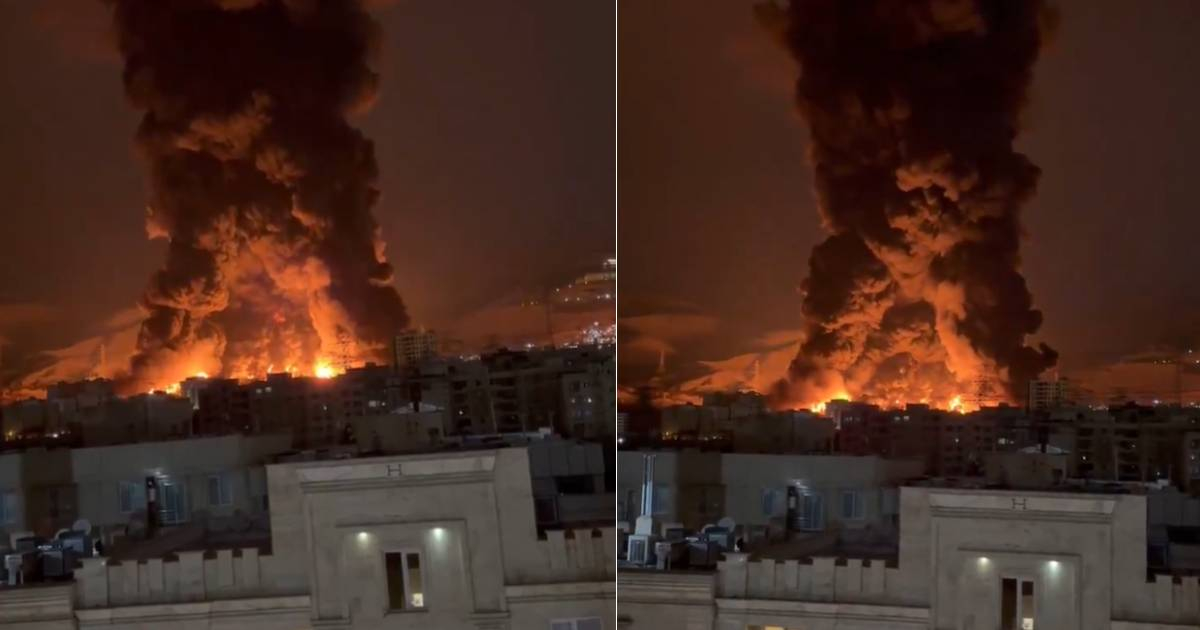 U.S. and Israel Launch Strikes on Tehran Oil Facilities, Igniting Massive Fires