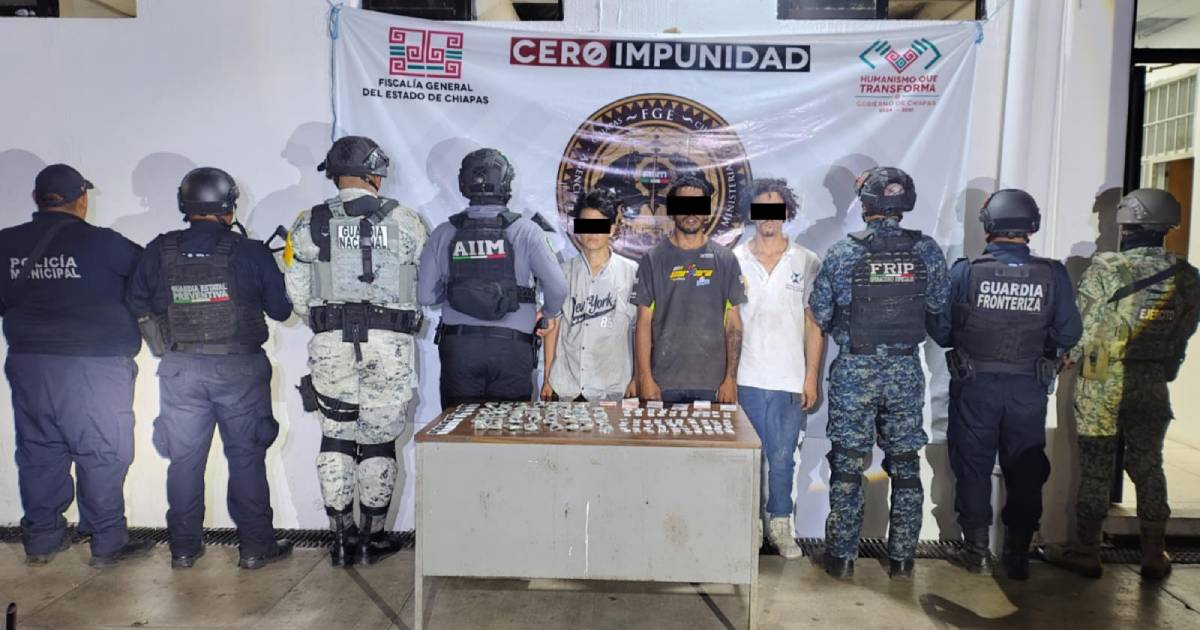 Two Cubans and a Mexican arrested for alleged drug trafficking in Tapachula