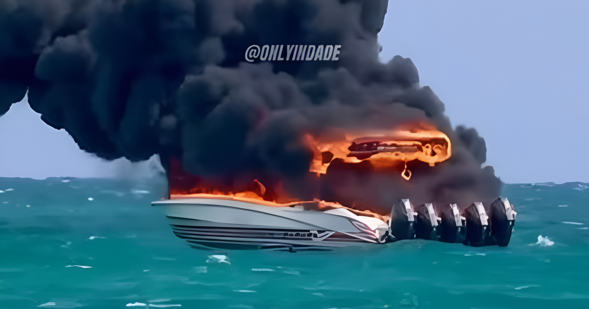 Luxury Boat Catches Fire Off Florida's Southern Coast, Igniting Social Media Buzz