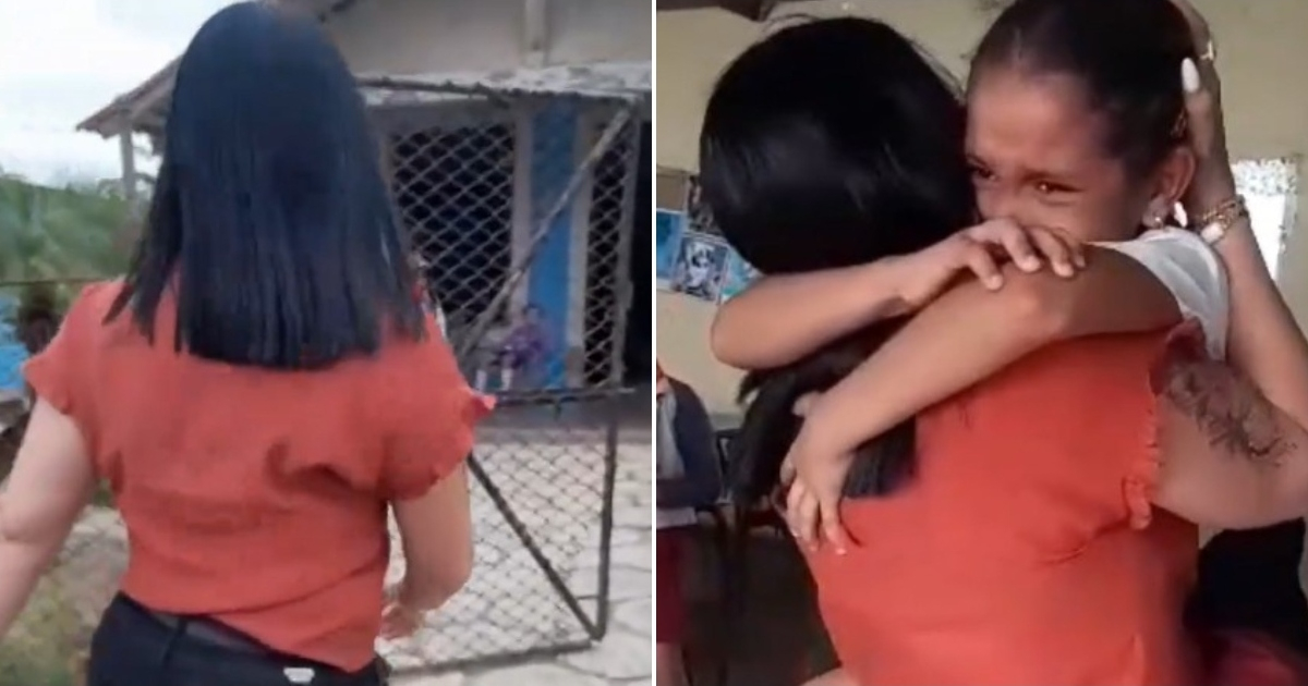 Girl bursts into tears upon seeing her mom unexpectedly at school in Cuba: "The hardest thing I've ever had to do."