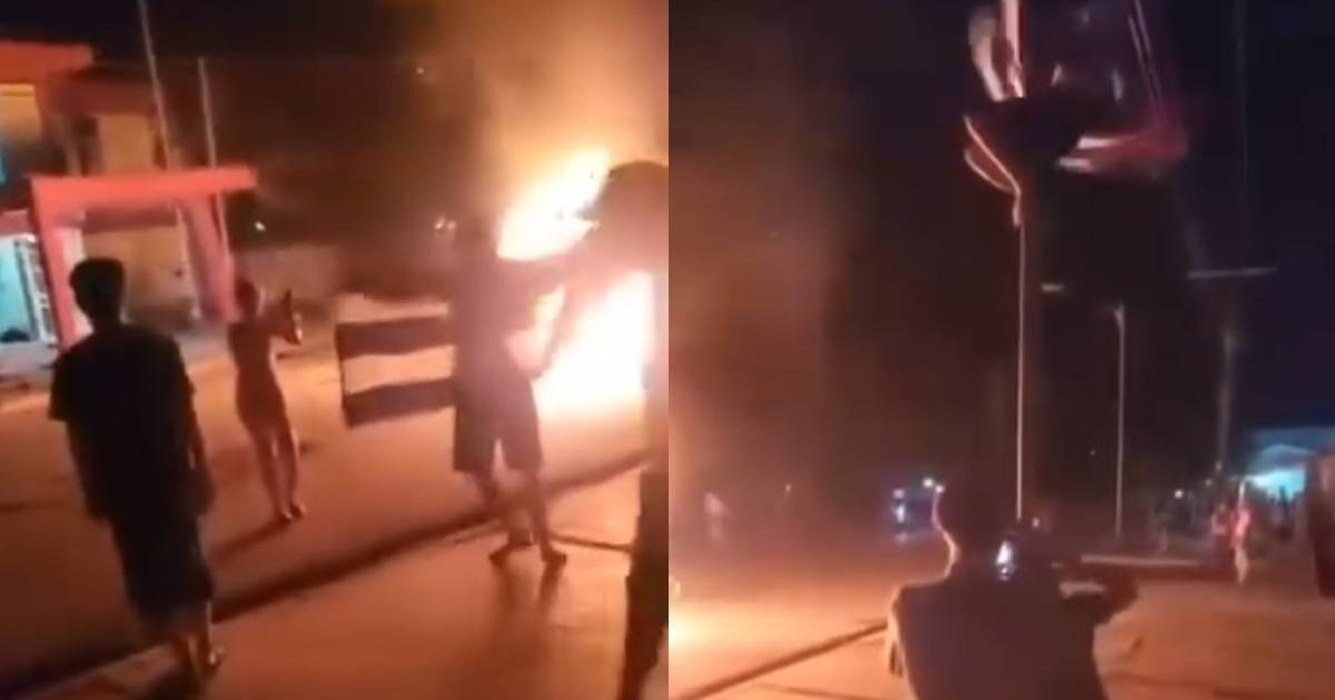 Young Man Defends Cuban Flag: A Dramatic Stand for Freedom Amid Morón Protests