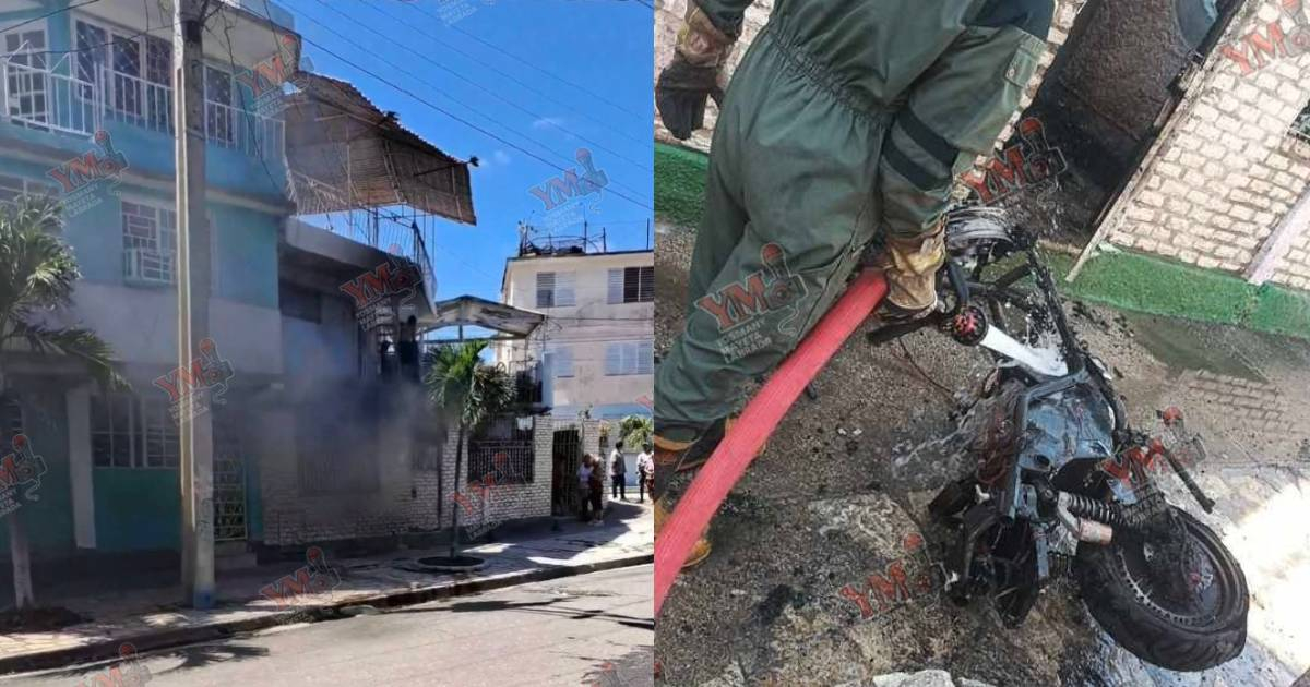 A motorcycle fire has been reported at a residence in Reparto Sueño, Santiago de Cuba