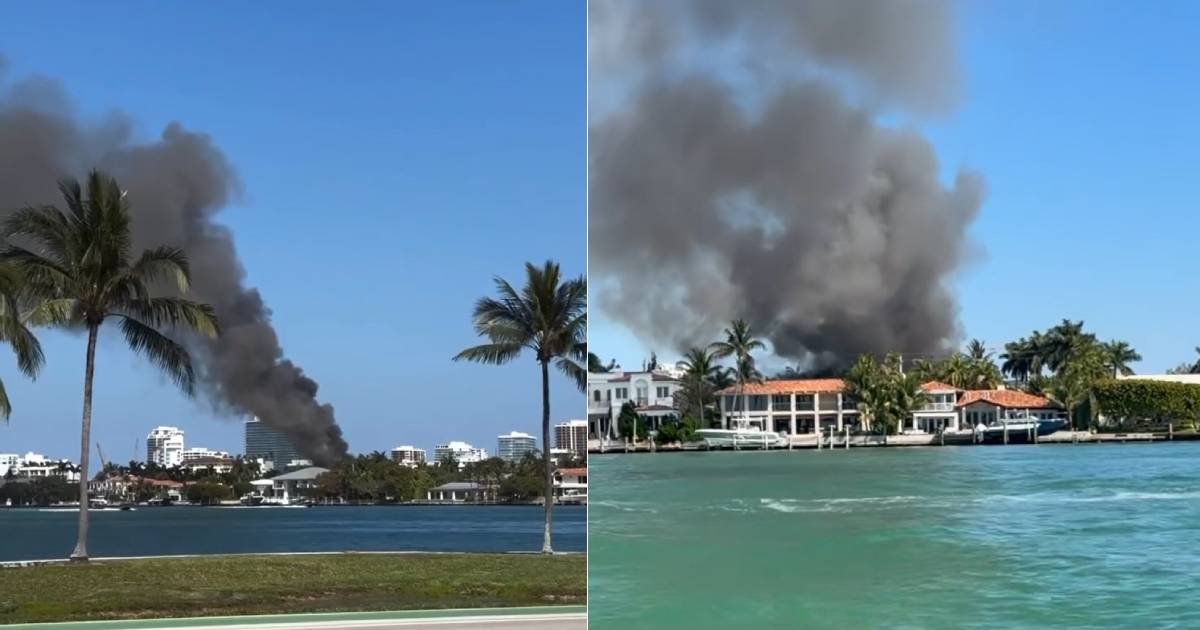 Massive Fire in Miami Suburb Sends Towering Smoke Plume Visible for Miles