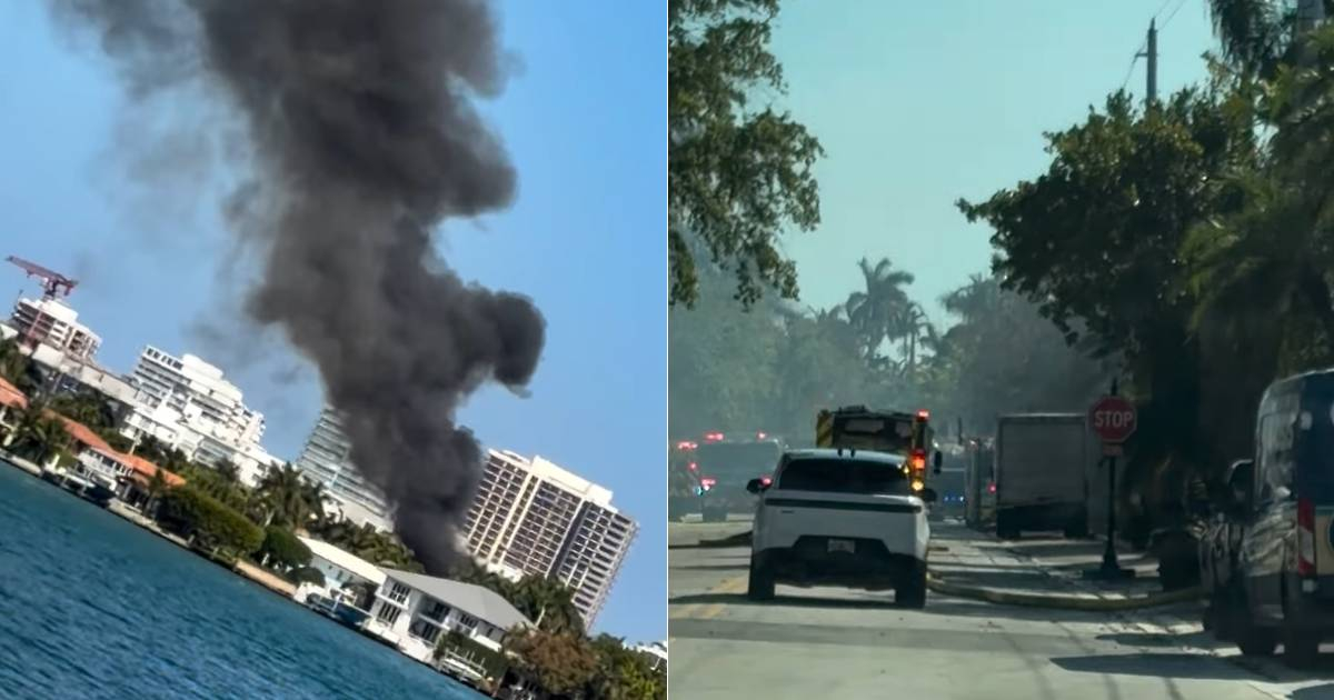 Luxury Home Engulfed by Fire in Bay Harbor Islands, Miami